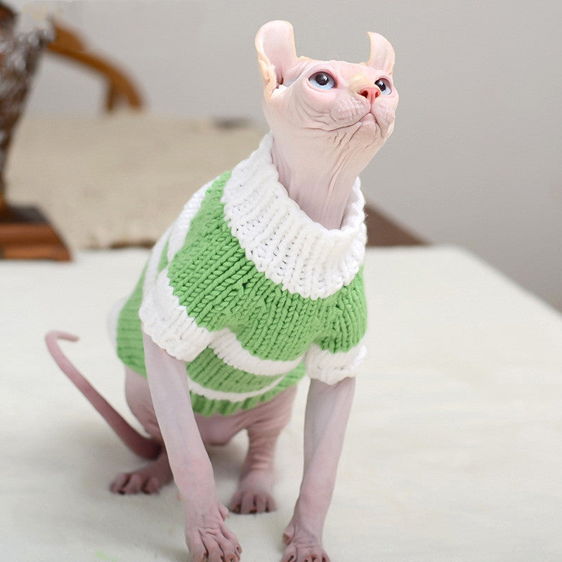 Warm Pet Sweater Cozy Indoor Outdoor Clothing