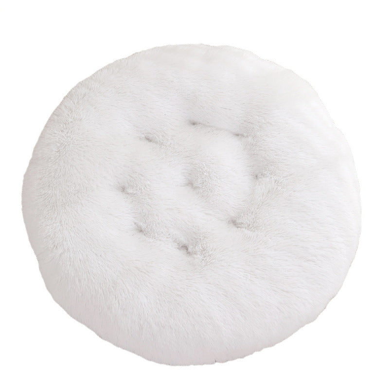 Round Plush Warm Pet Sleeping Mat Bed House