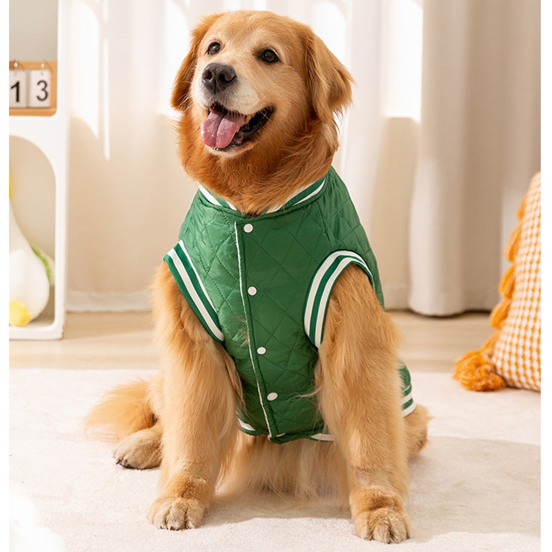 Warm Pet Quilted Cotton Vest For Outdoor Winter Use