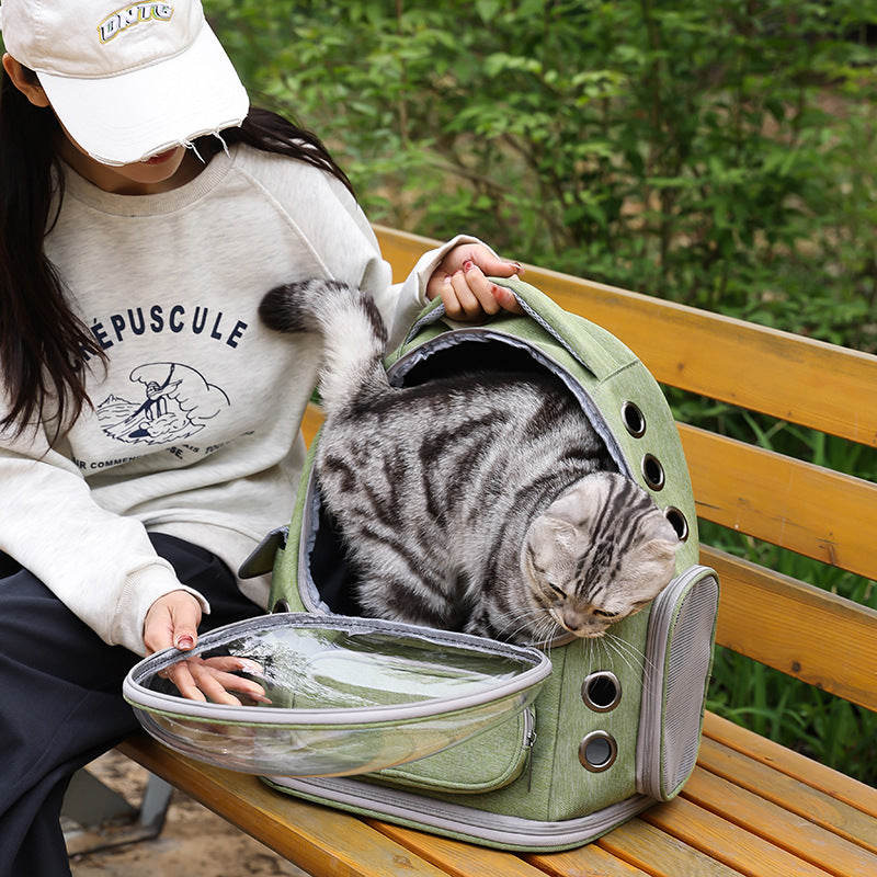 Transparent Space Capsule Style Portable Pet Backpack Carrier