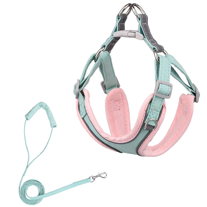 Reflective Breathable Vest Style Pet Rope Leash Safety Harness