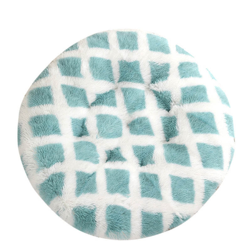Round Plush Warm Pet Sleeping Mat Bed House