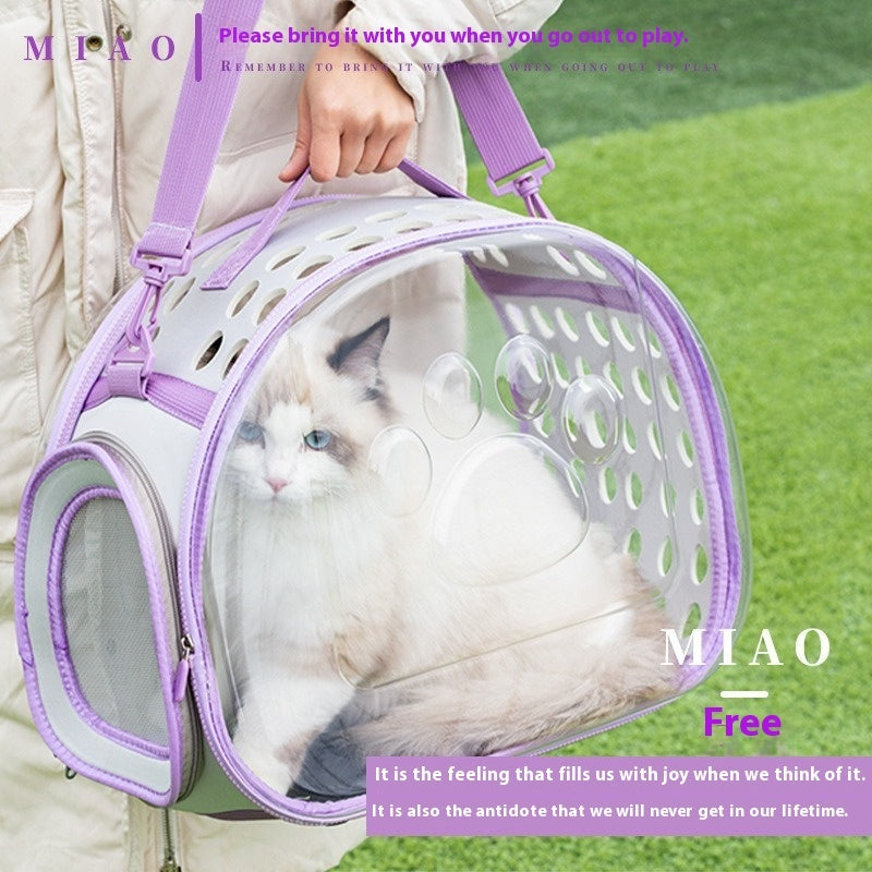 Transparent Space Capsule Style Pet Backpack Portable Carrier