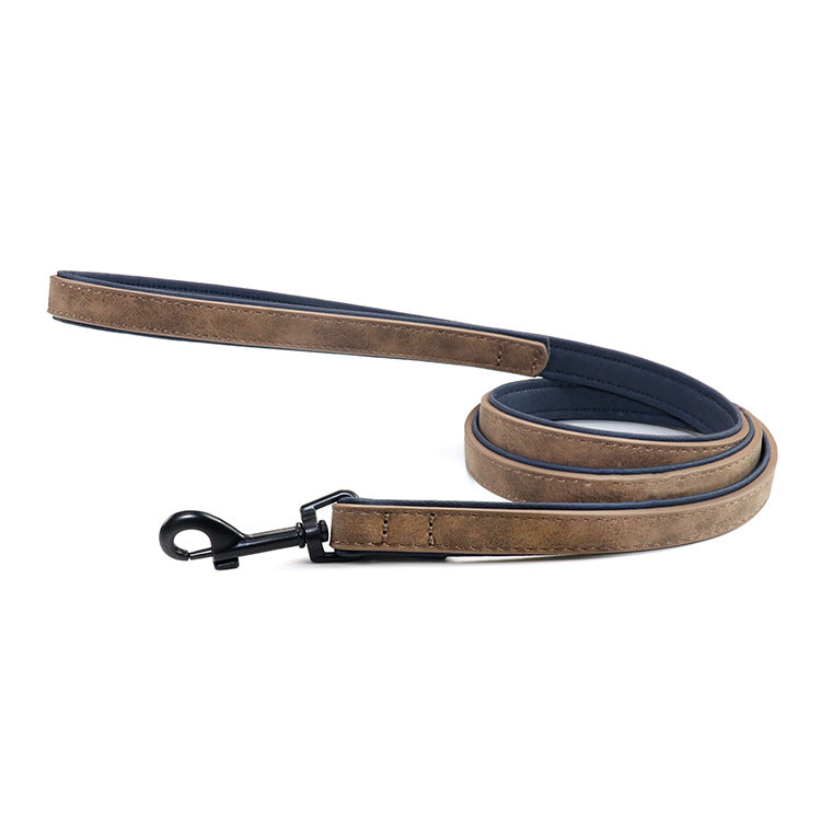 Pull Resistant Leather Pet Leash Durable Strong Control Rope