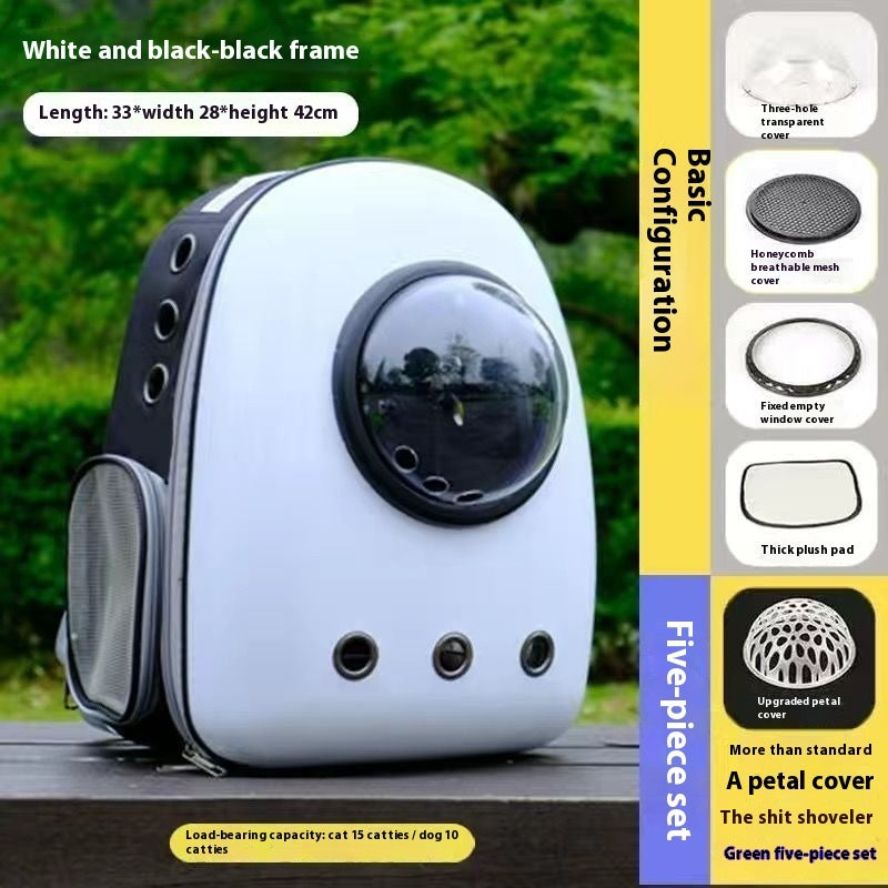 Plus Sized Space Capsule Style Pet Backpack Portable Carrier