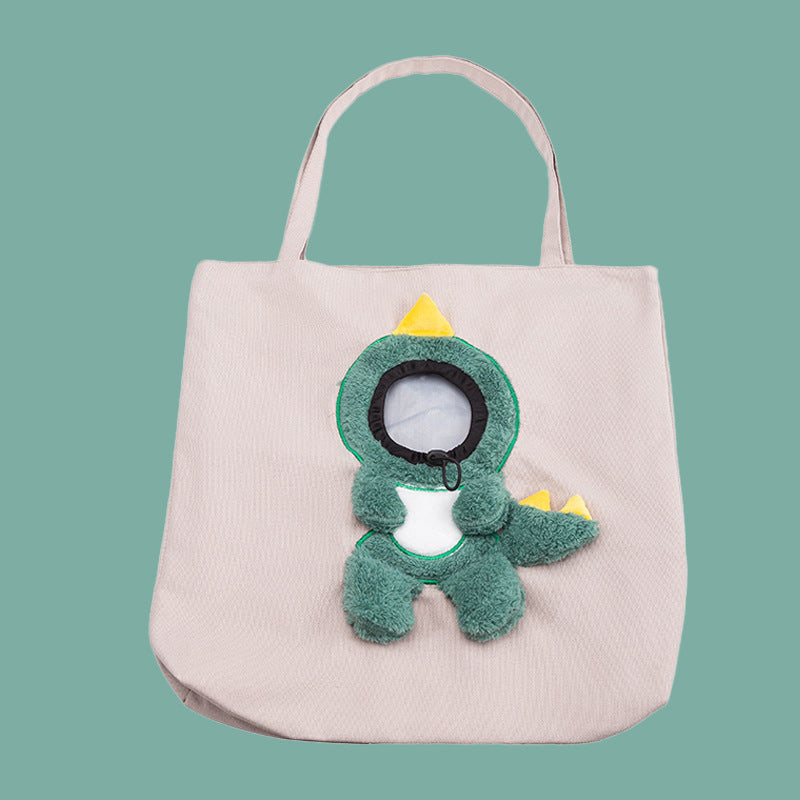 Animal Shaped Portable Pet Backpack Diaper Style Shoulder Bag