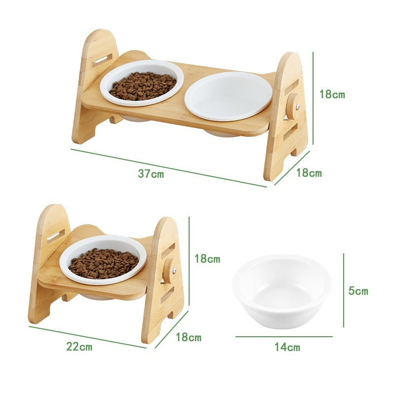 Oblique Neck Support Pet Drinking Bowl