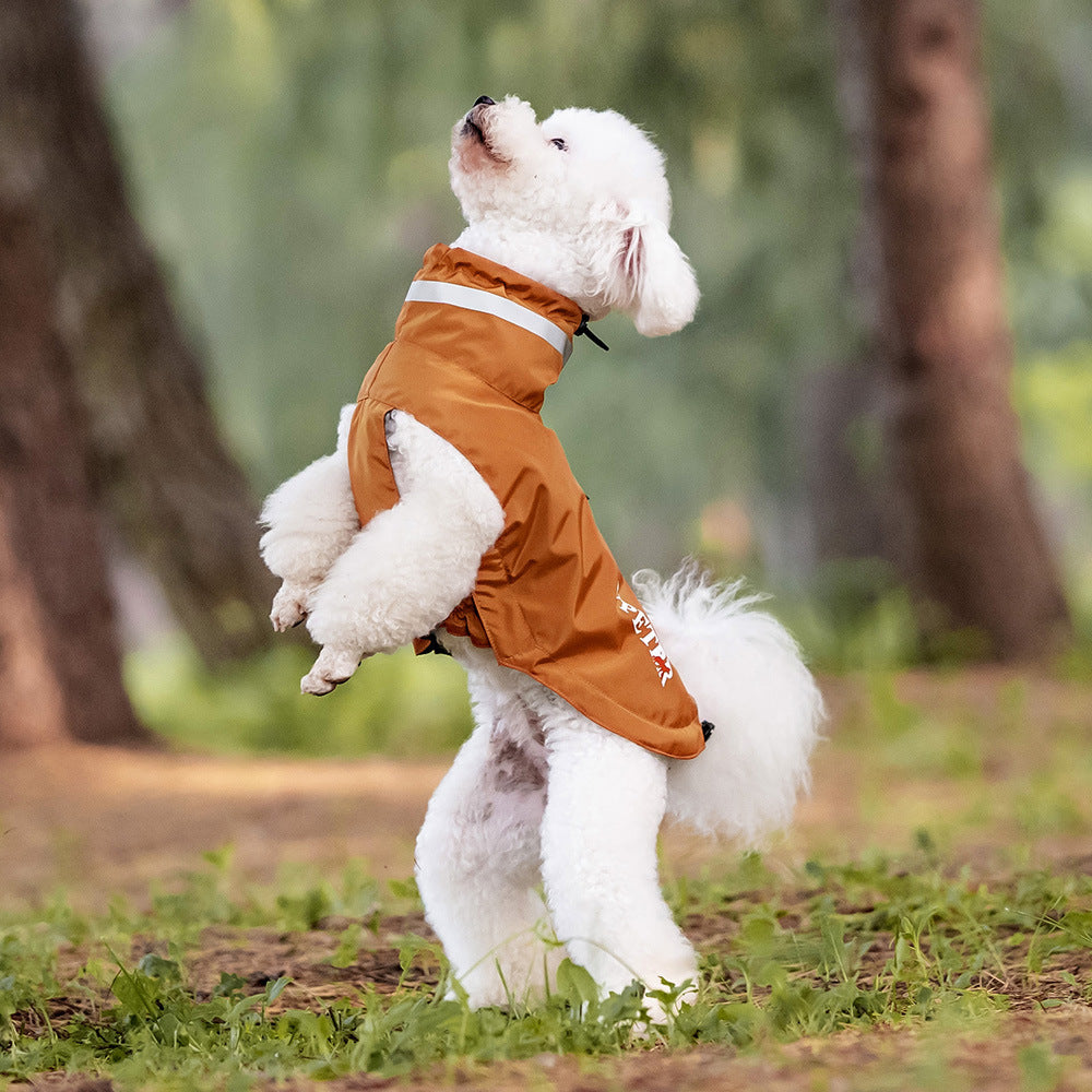 Pet Outdoor Windproof Raincoat Reflective Waterproof Poncho