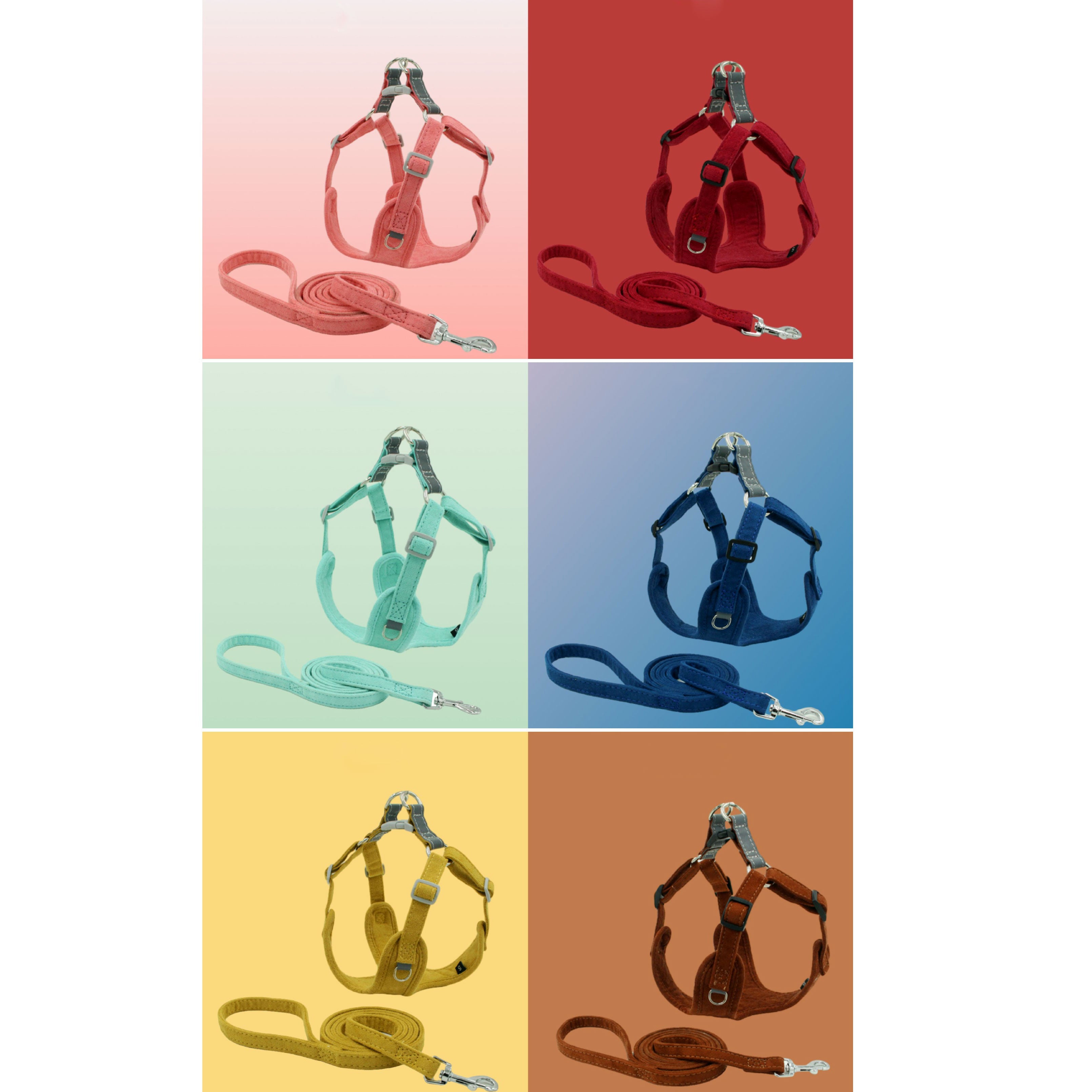 Reflective Breathable Vest Style Pet Rope Leash Safety Harness