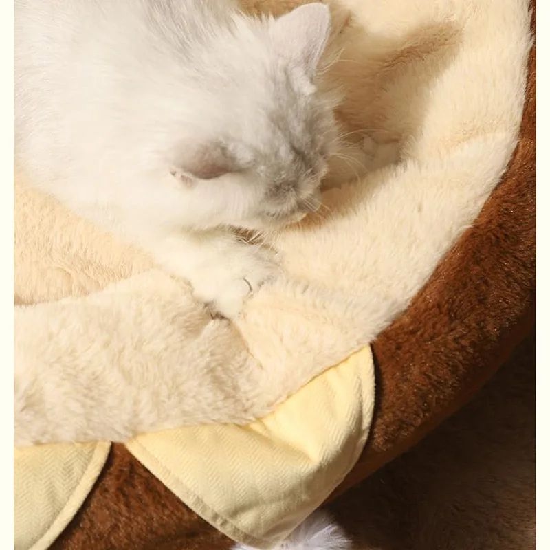 Round Plush Winter Warm Pet Sofa Cushion Nest Bed