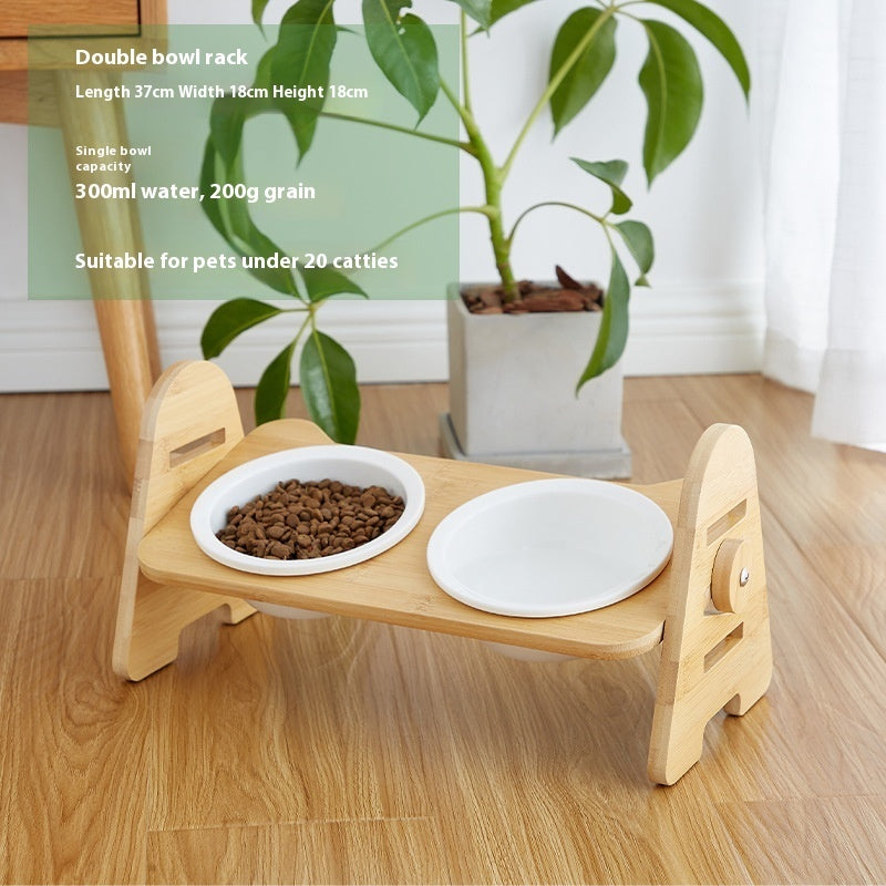 Oblique Neck Support Pet Drinking Bowl
