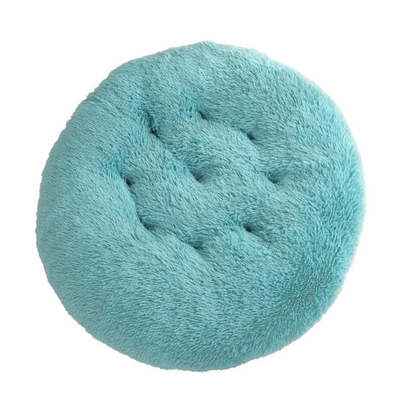 Round Plush Warm Pet Sleeping Mat Bed House