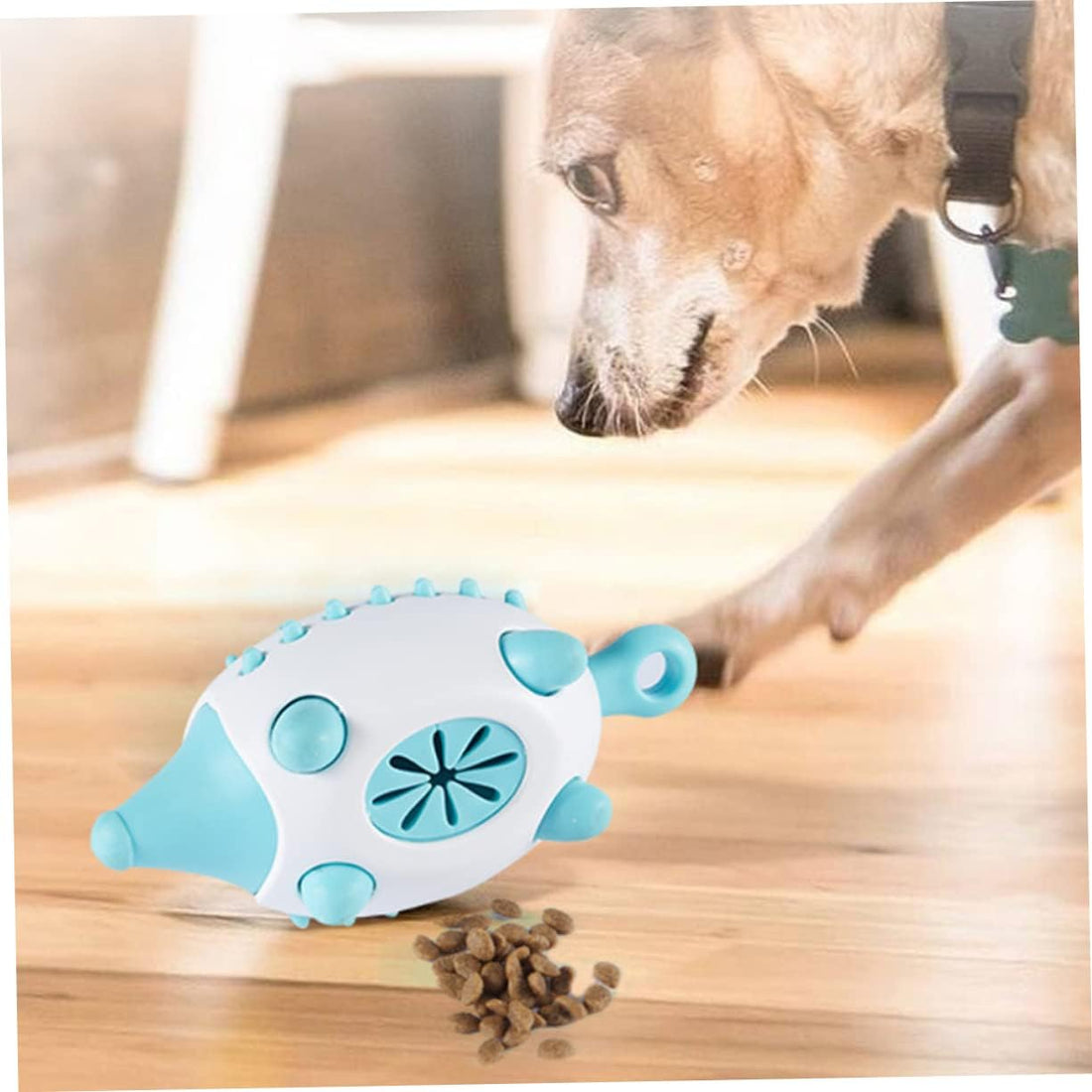 Pet Puzzle Treat Dispensing Squeaky Ball Bite-Resistant Toy