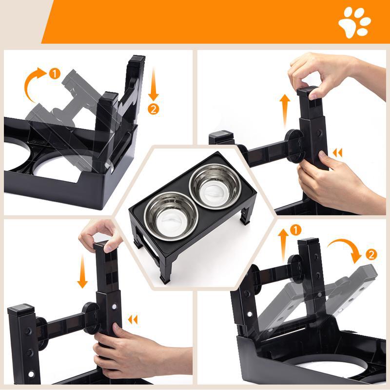 Elevated Neck Support Anti Tumble Pet Feeding Bowl