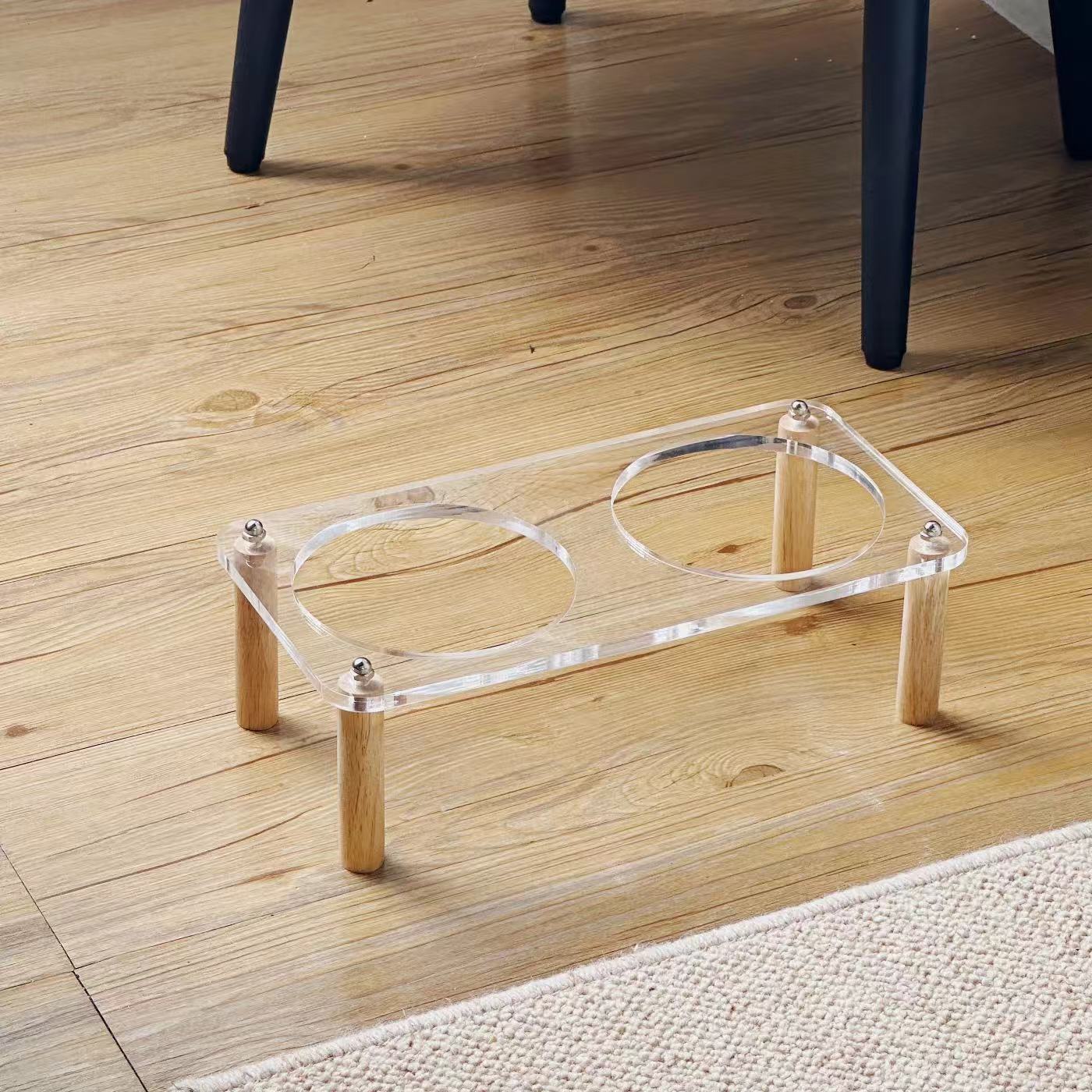 Anti Tumble Ceramic Double Bowl Pet Feeding Water Holder