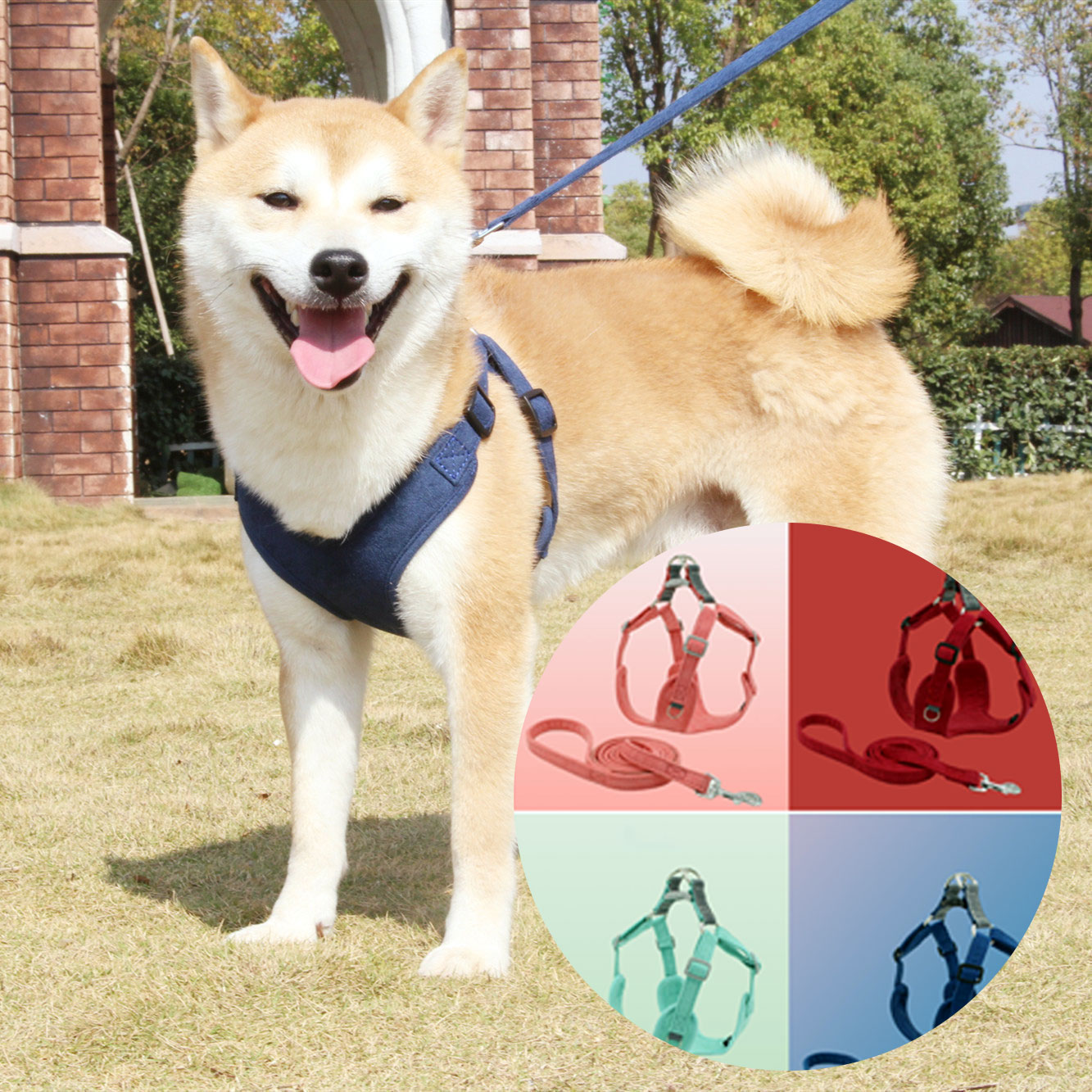 Reflective Breathable Vest Style Pet Rope Leash Safety Harness