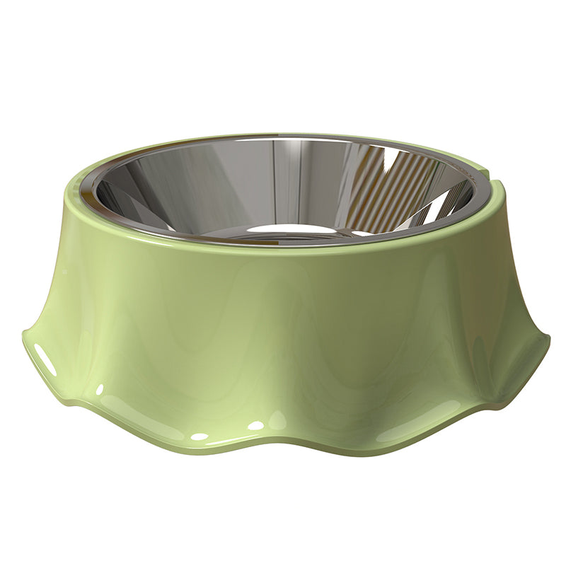 Pet Stainless Steel Non-Slip Feeding Bowl Rubber Base Durable Bowl