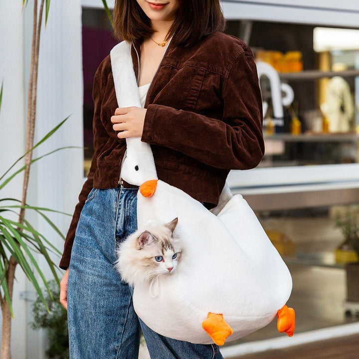 Animal Shaped Portable Pet Backpack Diaper Style Shoulder Bag