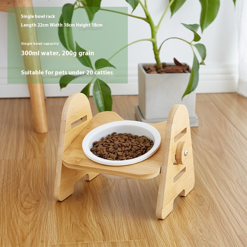 Oblique Neck Support Pet Drinking Bowl