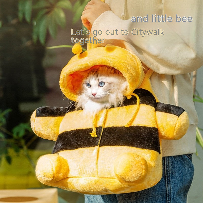 Animal Shaped Portable Pet Backpack Diaper Style Shoulder Bag