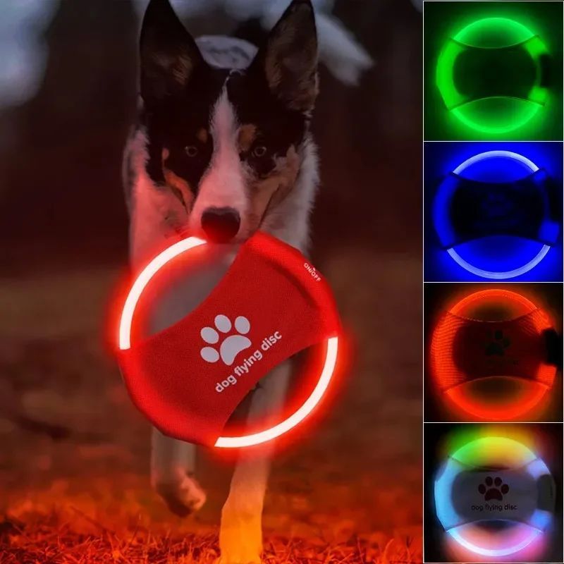 Pet LED Luminous Flying Disc Interactive Training Toy