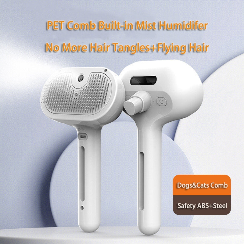 Self Cleaning Pet Grooming Comb Mist Hair Removal Brush