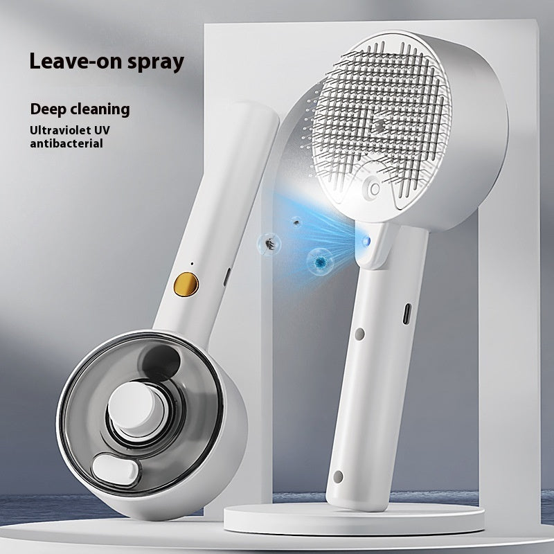 Self Cleaning Pet Steam Grooming Hair Removal Brush