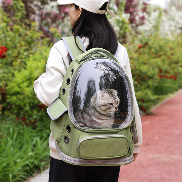 Transparent Space Capsule Style Portable Pet Backpack Carrier