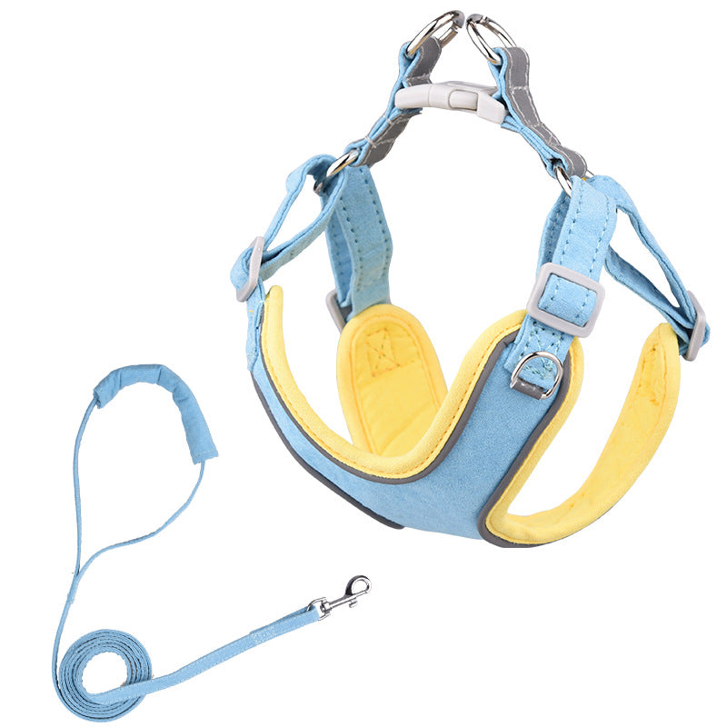 Reflective Breathable Vest Style Pet Rope Leash Safety Harness