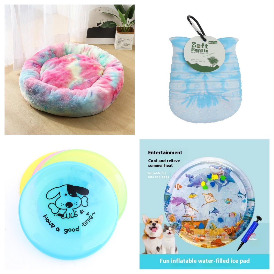 Pet Silicone Flying Saucer Chew Resistant Interactive Training Toy
