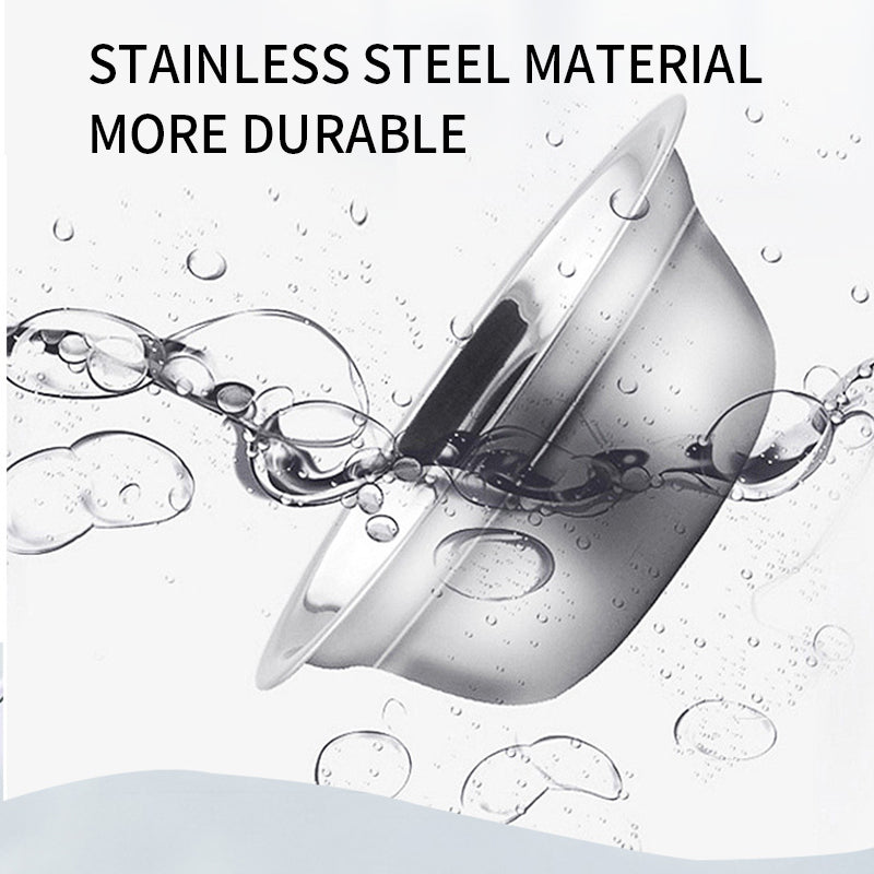 Pet Stainless Steel Non-Slip Feeding Bowl Rubber Base Durable Bowl