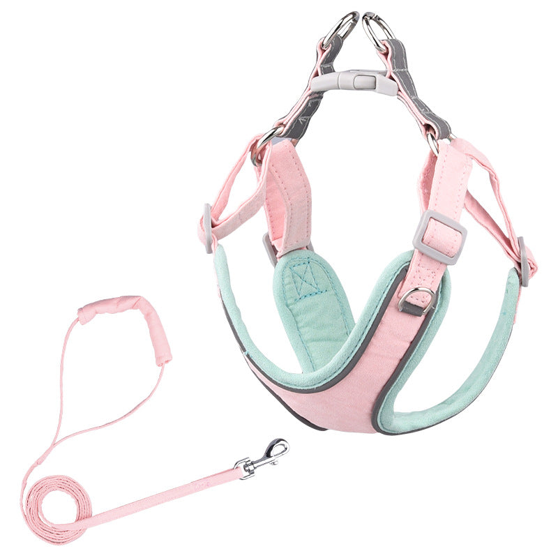 Reflective Breathable Vest Style Pet Rope Leash Safety Harness
