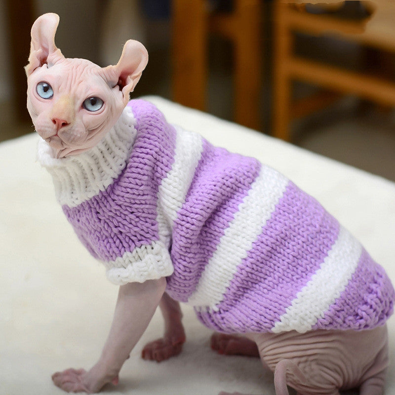 Warm Pet Sweater Cozy Indoor Outdoor Clothing