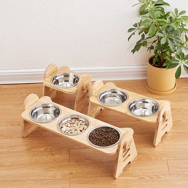 Oblique Neck Support Pet Drinking Bowl