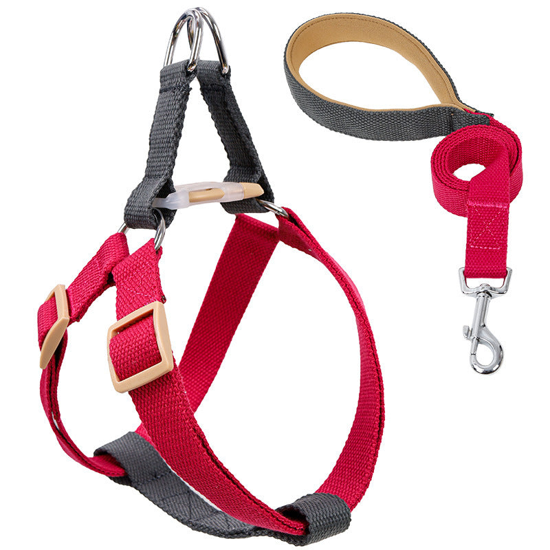 Colorful Pet Drawstring Leash Vest Style Adjustable Harness