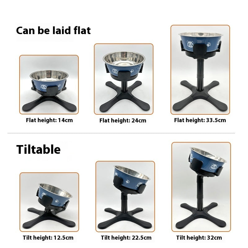 Adjustable Height Anti Tumble Pet Bowl Stand