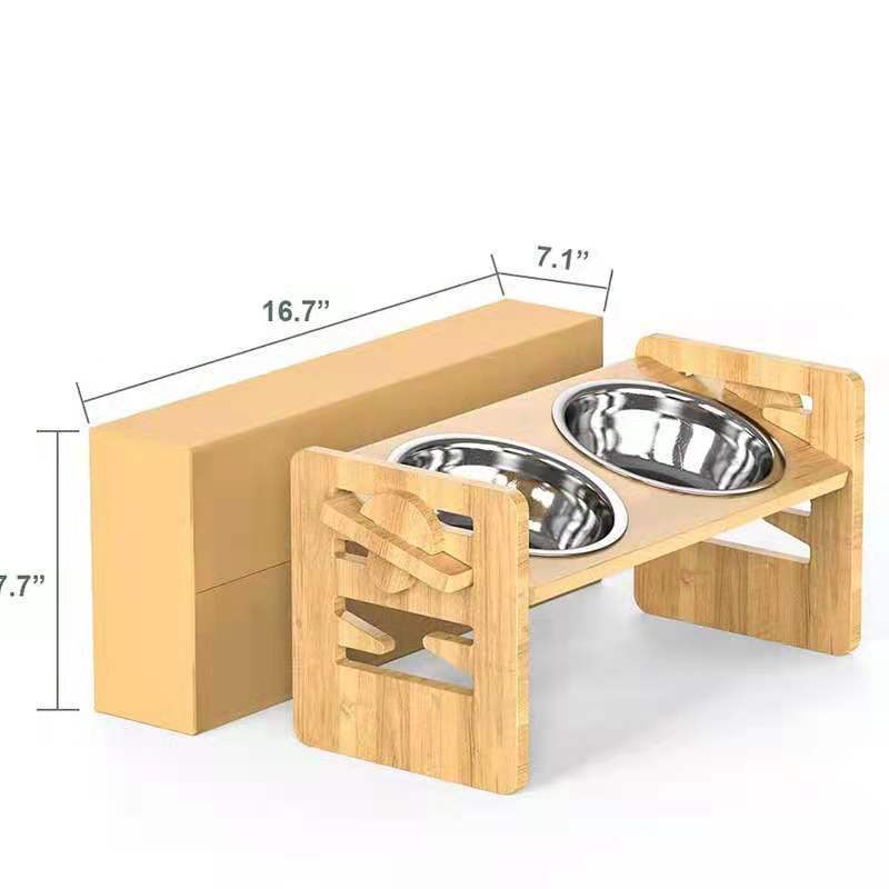 Pet Stainless Steel Double Folding Feeding Bowl