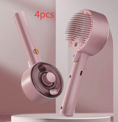 Self Cleaning Pet Steam Grooming Hair Removal Brush