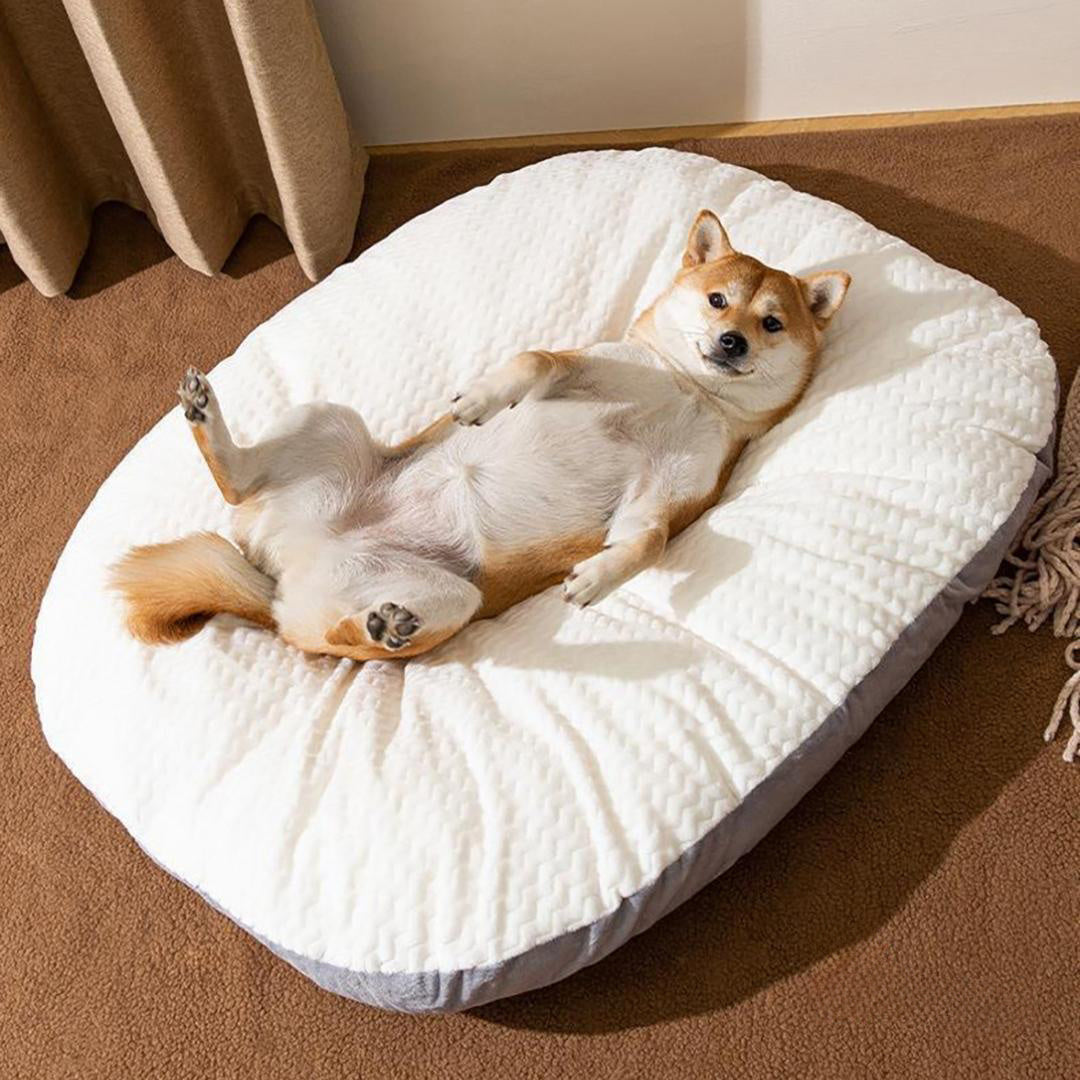 Oval Shape Washable Large Pet Cushion Bed For Crates