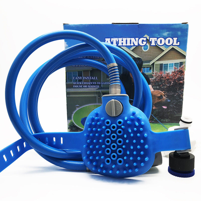 Pet Outdoor Bath Brush Shower Grooming Cleaning Tool