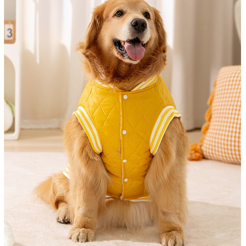 Warm Pet Quilted Cotton Vest For Outdoor Winter Use