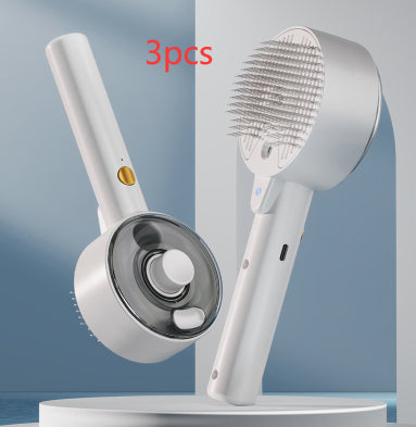 Self Cleaning Pet Steam Grooming Hair Removal Brush