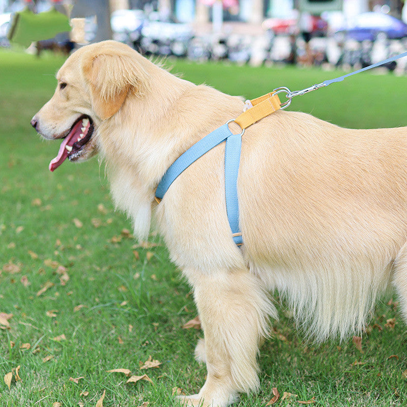 Colorful Pet Drawstring Leash Vest Style Adjustable Harness