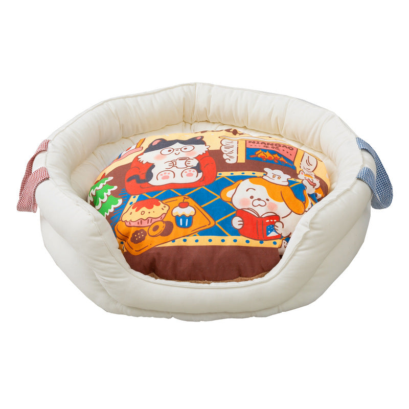 Winter Plush Deep Sleep Pet Nest Bed