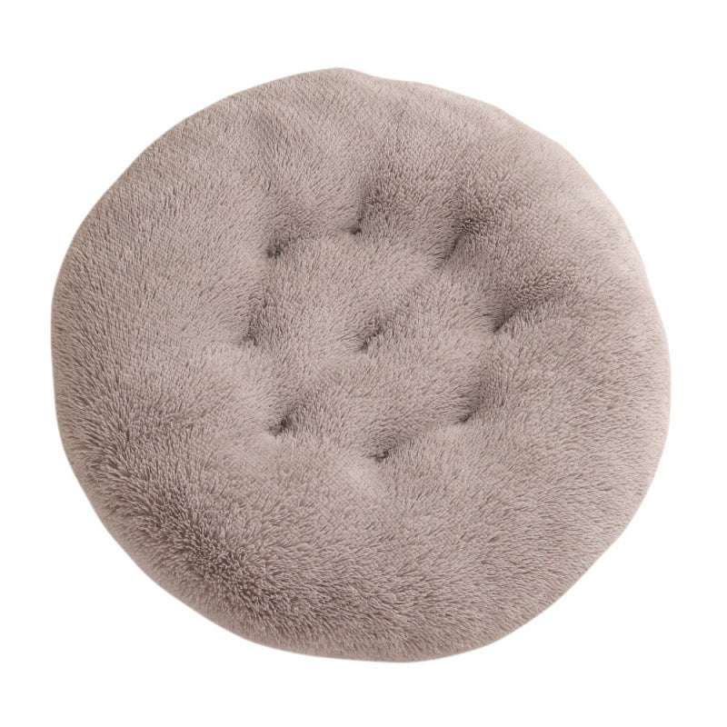 Round Plush Warm Pet Sleeping Mat Bed House