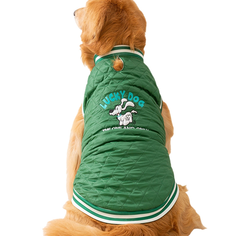 Warm Pet Quilted Cotton Vest For Outdoor Winter Use