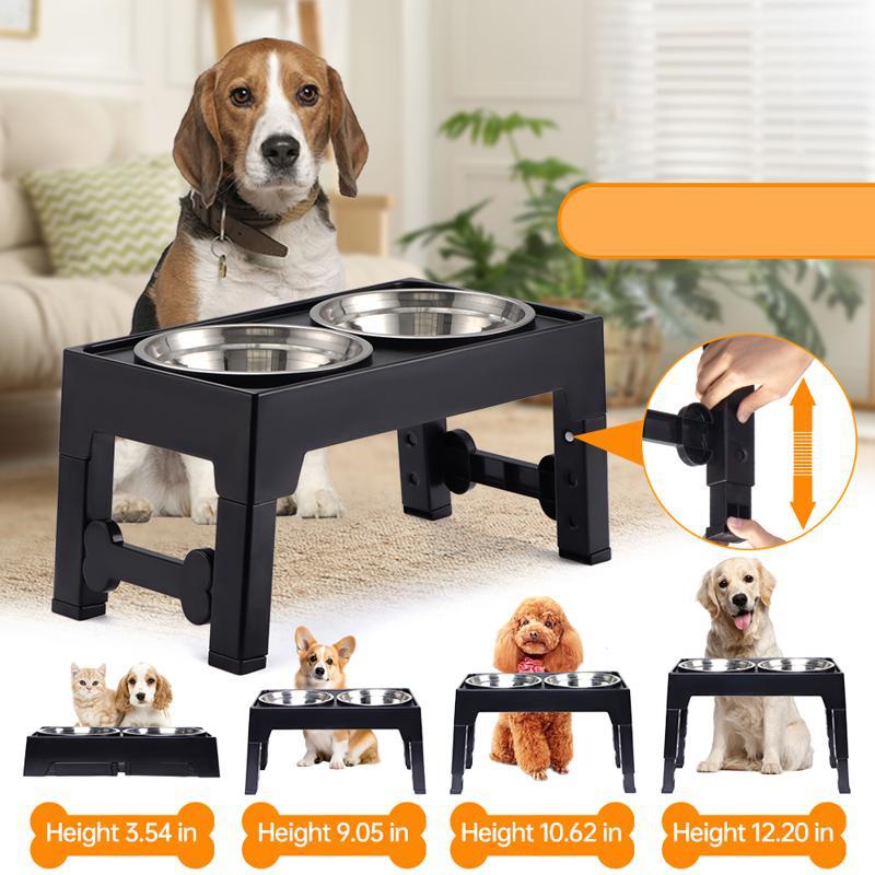 Elevated Neck Support Anti Tumble Pet Feeding Bowl