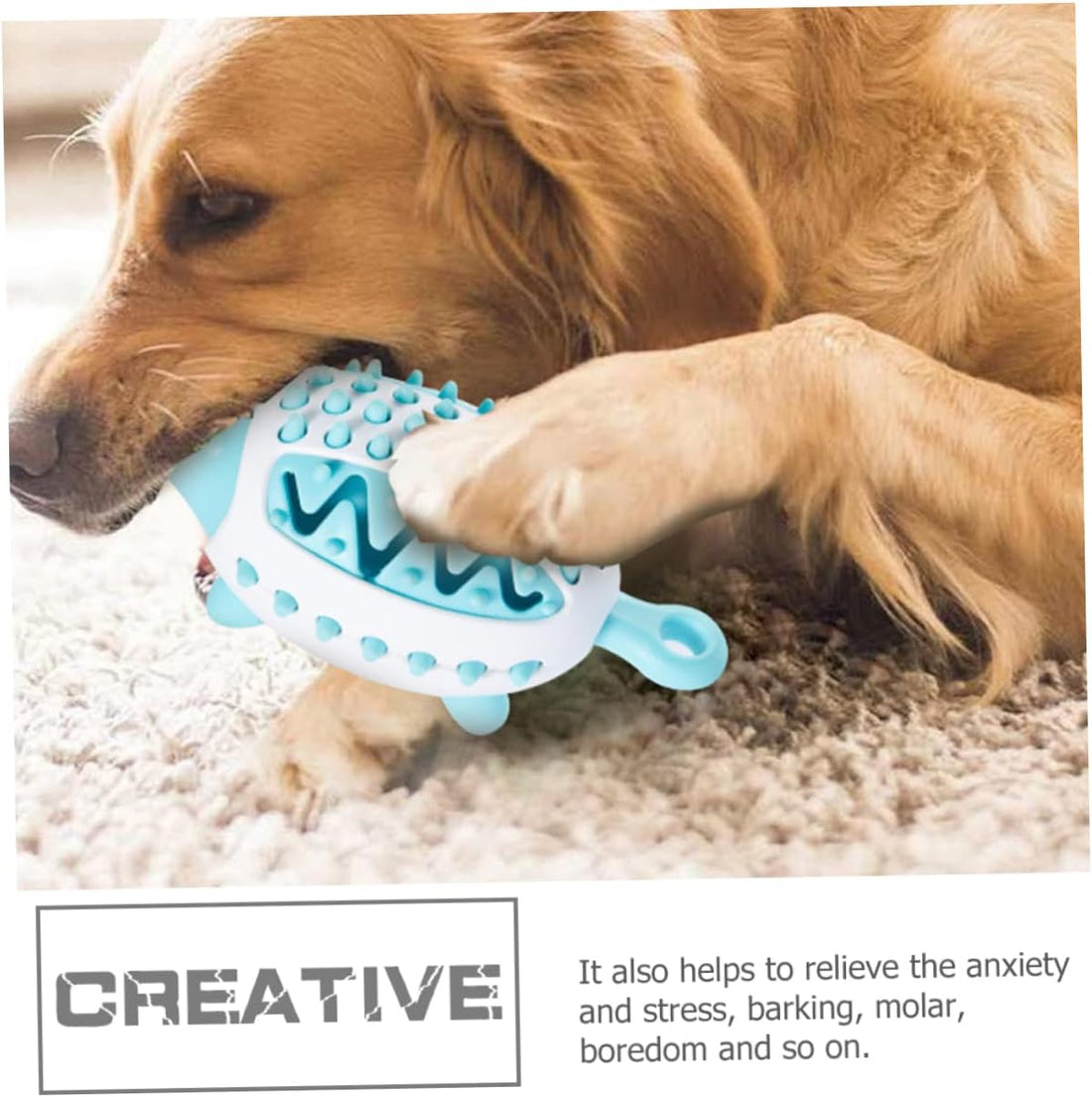 Pet Puzzle Treat Dispensing Squeaky Ball Bite-Resistant Toy