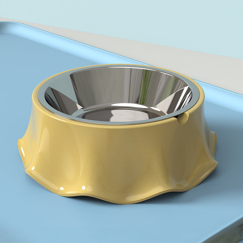 Pet Stainless Steel Non-Slip Feeding Bowl Rubber Base Durable Bowl