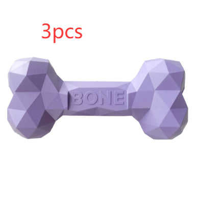 Pet Rubber Bone Chew Bite-Resistant Teeth Cleaning Toy